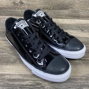 New Converse CTAS Patent Leather Black Sneakers